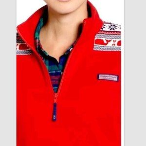 Vineyard Vines 1/4 Zip Long Sleeve Whale Fair Isle Pullover